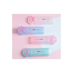 Patili Kalemlik Kutusu, Mavi, 19x6- Mavi