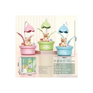 Capybara Ve Arkadaşları Masa Lambası, Mavi, 17x11 Mavi