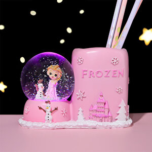 Elisa Küreli Işıklı Polyester Kalemlik, Pembe, 15x10 Pembe