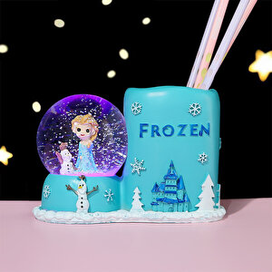 Elisa Küreli Işıklı Polyester Kalemlik, Mavi, 15x10 Mavi