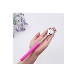 Yüzüklü El Metal Katlanabilir Sırt Kaşıyıcı, Gümüş, 59x3 Gümüş