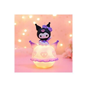 Kuromi Ayda Gece Lambası, 16x11, Siyah