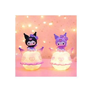 Kuromi Ayda Gece Lambası, 16x11, Siyah