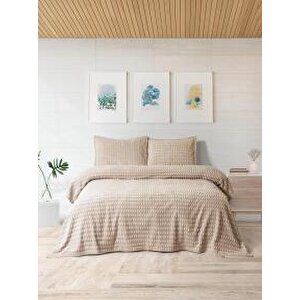 Modern Twıst 3 Parça Battaniye Seti 220x240cm Mocha Mocha