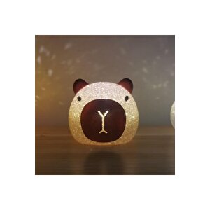 Capybara Işık Saçan Gece Lambası, Beyaz, 13x12