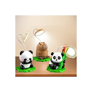Panda Masa Lambası, Kalemlik Ve Kalemtıraş, Renkli, 29x12