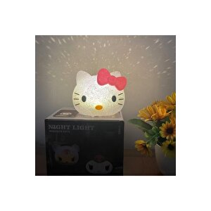 Hello Kitty Işık Saçan Gece Lambası, Beyaz, 13x12