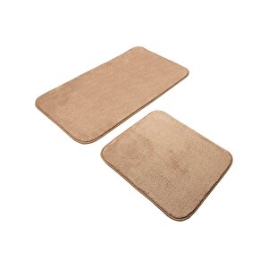 Jassrug Royal Banyo Paspası (60x100+50x60) Toprak Toprak