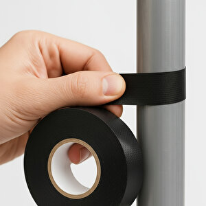 Kendinden Kaynayan Silikon Soğuk Sarma Eriyen Bant 19mm X 5m Tekli Hava Su Elektrik İzolasyonu Siyah