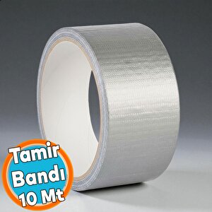 Güçlü Tamir Bandı 48 Mm X 10 Mt Duct Tape Çok Amaçlı Tamirat Bandı Gri Renkli Su Geçirmez