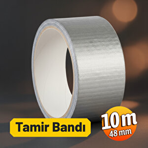 Güçlü Tamir Bandı 48 Mm X 10 Mt Duct Tape Çok Amaçlı Tamirat Bandı Gri Renkli Su Geçirmez