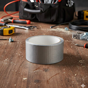 Güçlü Tamir Bandı 48 Mm X 10 Mt Duct Tape Çok Amaçlı Tamirat Bandı Gri Renkli Su Geçirmez