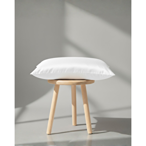 Halo Saten Yastık Kılıfı Beyaz 50x70