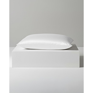 Halo Saten Yastık Kılıfı Beyaz 50x70