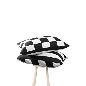 Mono Çift Taraflı Yastık Kılıfı Code Siyah 50x70