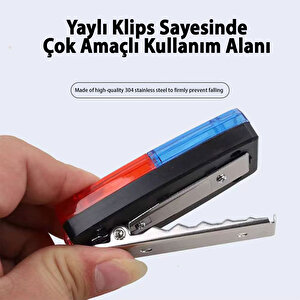 Bisiklet Feneri Çakarlı Yaka Lambası Kafa Bel Işık Led Şarj Edilebilir Far Motor Kamp Su Geçirmez