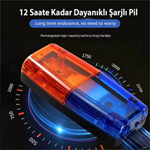 Bisiklet Feneri Çakarlı Yaka Lambası Kafa Bel Işık Led Şarj Edilebilir Far Motor Kamp Su Geçirmez