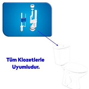 Çift Basmalı Rezervuar İç Takımı  İç Düzenek Otomatik Su Dolum Basma Alafranga Tuvalet Klozet Sifon