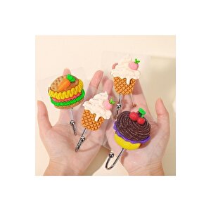 Çelik Askılık, 5 Li Set, Yapışkanlı Ve Fosforlu, 8x4