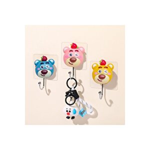 Ayıcık Çelik Askılık, 5 Li Set, Yapışkanlı Ve Fosforlu, 8x4