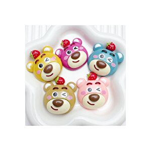 Ayıcık Çelik Askılık, 5 Li Set, Yapışkanlı Ve Fosforlu, 8x4