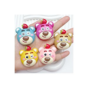 Ayıcık Çelik Askılık, 5 Li Set, Yapışkanlı Ve Fosforlu, 8x4