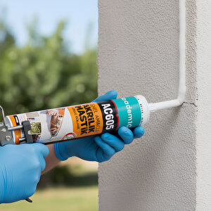 Boyanabilir Genel Amaçlı Solventsiz Kolay Uygulanır Akrilik Mastik 500 Gr Beyaz Renkli Ac605