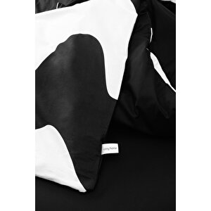 Cozy Home Mono Çift Kişilik Lastikli Çarşaflı Nevresim Takımı Flow Siyah