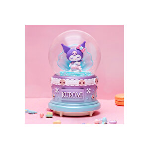 Kuromi Orta Boy Kar Küresi Işıklı, Müzikli, 12x8