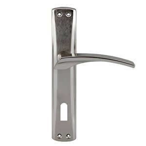 Oda Aynalı Kapı Kolu Nikel İnox Sağa Sola Uygun Ön Arka Oda Kapısı 1 Takım