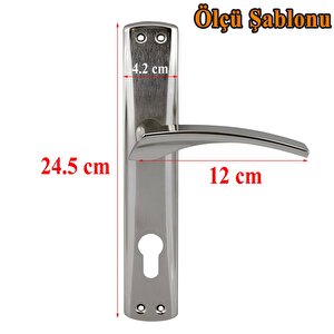 Kapı Kolu Nikel İnox Dış Kapı Kolu Yale Aynalı Sağa Sola Uygun Ön Arka Dış Kapısı 1 Takım