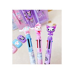 Hello Kitty Kalemlik, Yazı Düzeltici, 6 Renk Tükenmez Kalem, 3 Lü Set, Pembe, 22x10