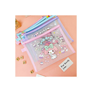 Hello Kitty Şeffaf Kırtasiye Çantası, Pembe, 24x18