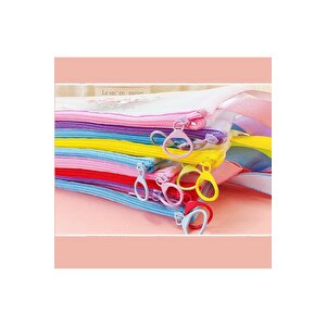 Kuromi Şeffaf Kırtasiye Çantası, Mor, 34x25