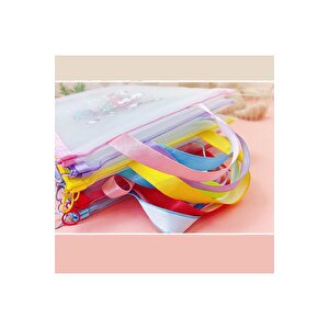 Kuromi Şeffaf Kırtasiye Çantası, Mor, 34x25