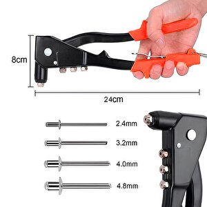 Perçin Tabancası Profesyonel Ergonomik Saplı Dayanıklı Metal Gövde 24 Cm El Aleti