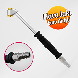 Hava Basma Jakı Siyah Euro Girişli Küresel Hortum Giriş Kompresör Lastik Şişirme