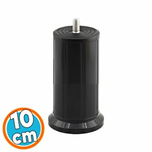 Mobilya Baza Tv Ünitesi Yükseltme Ayağı Destek Ayağı 1 Adet 10 Cm Siyah Plastik