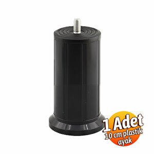 Mobilya Baza Tv Ünitesi Yükseltme Ayağı Destek Ayağı 1 Adet 10 Cm Siyah Plastik