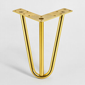 Mobilya Ayak Ayağı Üçgen Modern Tasarım Koltuk Sehpa Masa Tv Ünitesi 15 Cm Gold Altın Metal