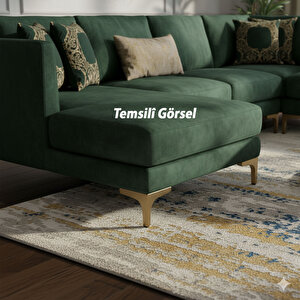 Mobilya Ayağı Modern Ayak Dayanıklı Tasarım Koltuk Sehpa Masa Tv Ünitesi 12 Cm Antik Sarı Metal