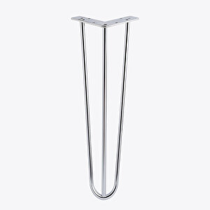 Masa Ve Sehpa Ayağı Tekli Sağlam Mobilya Yükseltici Destek Ayak Modeli 71 Cm Krom Gümüş Metal