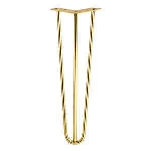 Masa Ve Sehpa Ayağı Tekli Dayanıklı Mobilya Yükseltici Destek Modeli 71 Cm Gold Altın Metal