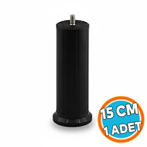 Mobilya Baza Tv Ünitesi Yükseltme Ayağı Robot Süpürge Uyumlu 15 Cm Siyah Plastik