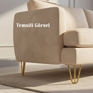 Mobilya Ayağı Üçgen Modern Tasarım Koltuk Sehpa Masa Tv Ünitesi Uyumlu 12 Cm Gold Altın Metal