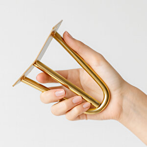 Mobilya Ayağı Üçgen Modern Tasarım Koltuk Sehpa Masa Tv Ünitesi Uyumlu 12 Cm Gold Altın Metal