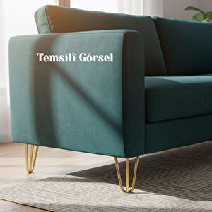 Mobilya Ayağı Üçgen Modern Tasarım Koltuk Sehpa Masa Tv Ünitesi Uyumlu 12 Cm Gold Altın Metal