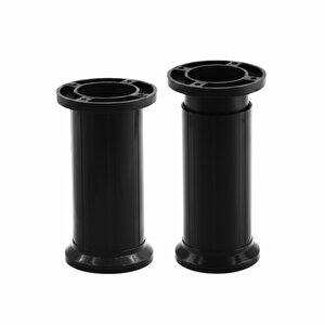 4 Adet Plastik Ayak Dolap Mobilya Tezgah Yükseltici Yükseltme Ayağı Ayarlanabilir 12 Cm Siyah