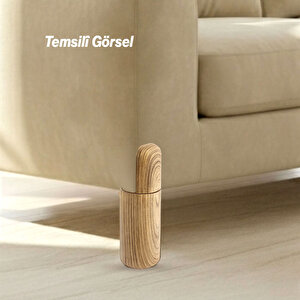 Mobilya Kanepe Koltuk Baza Yükseltme Ayağı Meşe Renk Sert Plastik Ayak 4 Adet 15 Cm