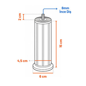 4 Adet Mobilya Baza Tv Ünitesi Yükseltme Ayağı Robot Süpürge Uyumlu 15 Cm Siyah Plastik